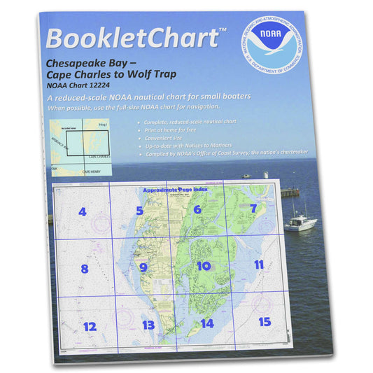 Paradise Clay CB12224 HISTORICAL NOAA Booklet Chart Chesapeake Bay Cape Charles to Wolf Trap
