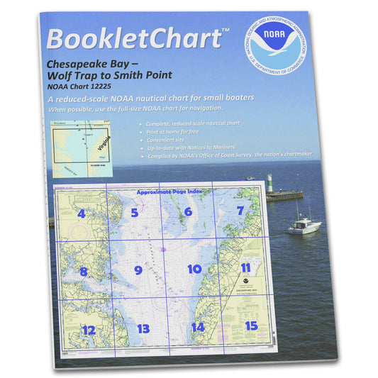 Paradise Clay CB12225 HISTORICAL NOAA Booklet Chart Chesapeake Bay Wolf Trap to Smith Point