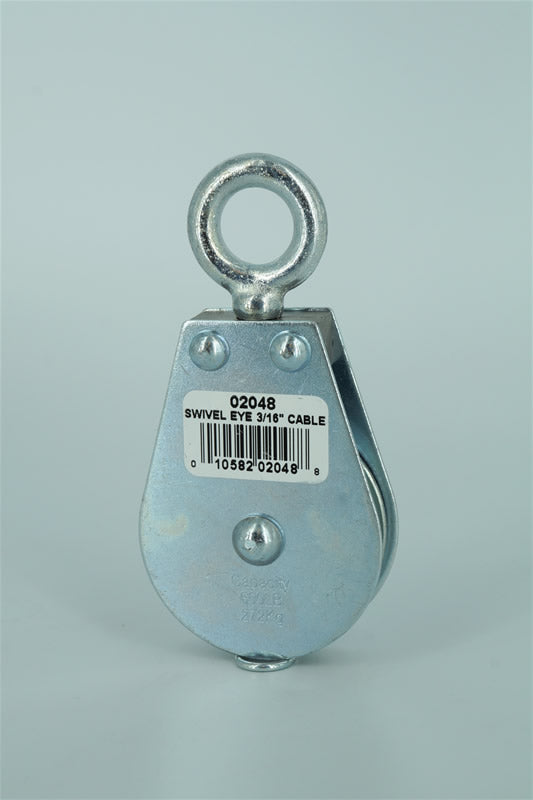 Block Division 2048 2″ Swivel Eye Pulley Block 1 Sheave for 3/16” Rope