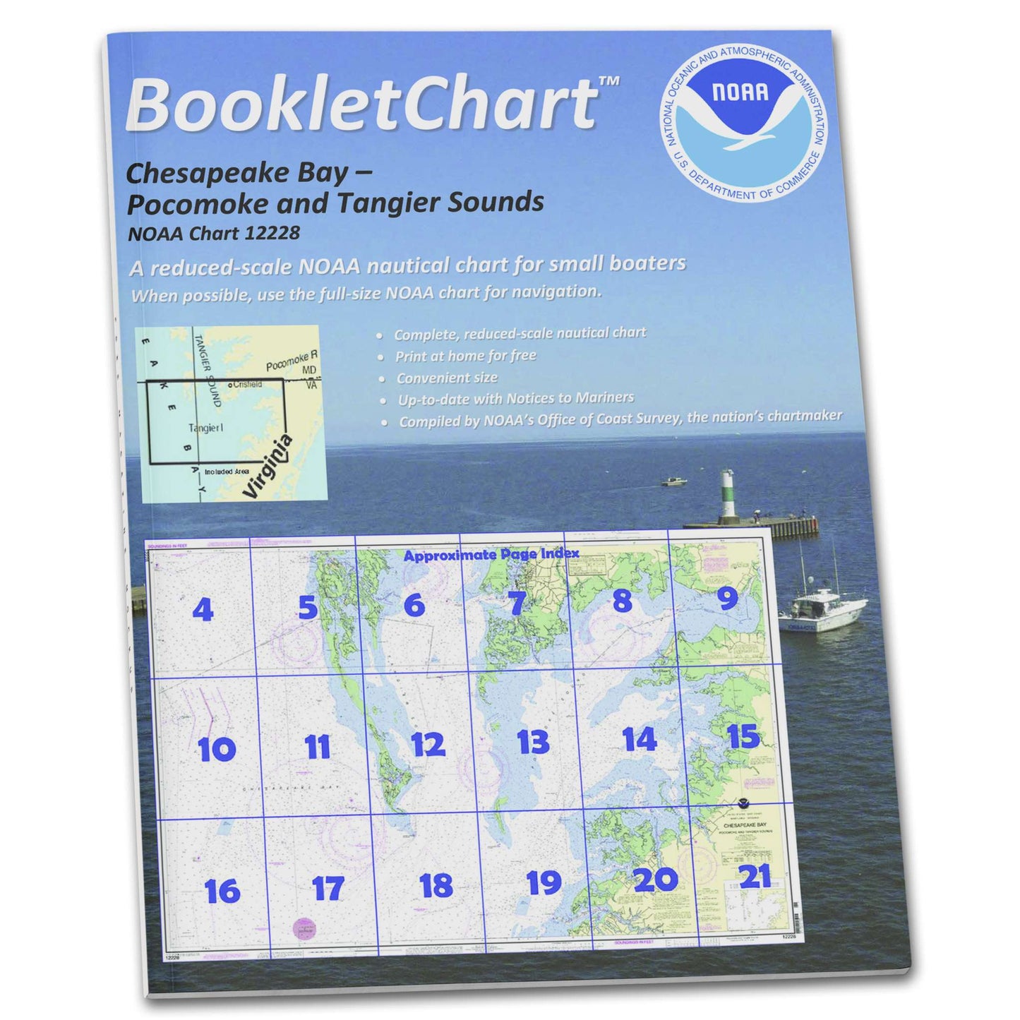 Paradise Clay CB12228 HISTORICAL NOAA Booklet Chart Chesapeake Bay Pocomoke and Tangier Sounds