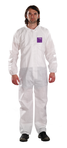 SOS Cleanroom ?WH15-S-92-100-02? Ansell AlphaTec 1500 - Model 100 - SMS Stitched Coverall