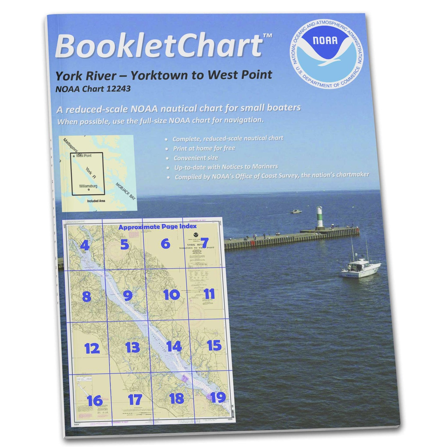 Paradise Clay CB12243 HISTORICAL NOAA Booklet Chart York River Yorktown to West Point