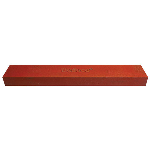 Dedeco 0219 Rubber Abrasive Block/Stick 6 x 1 x 1/2 - Red Fine Silicon Carbide 1/Unit