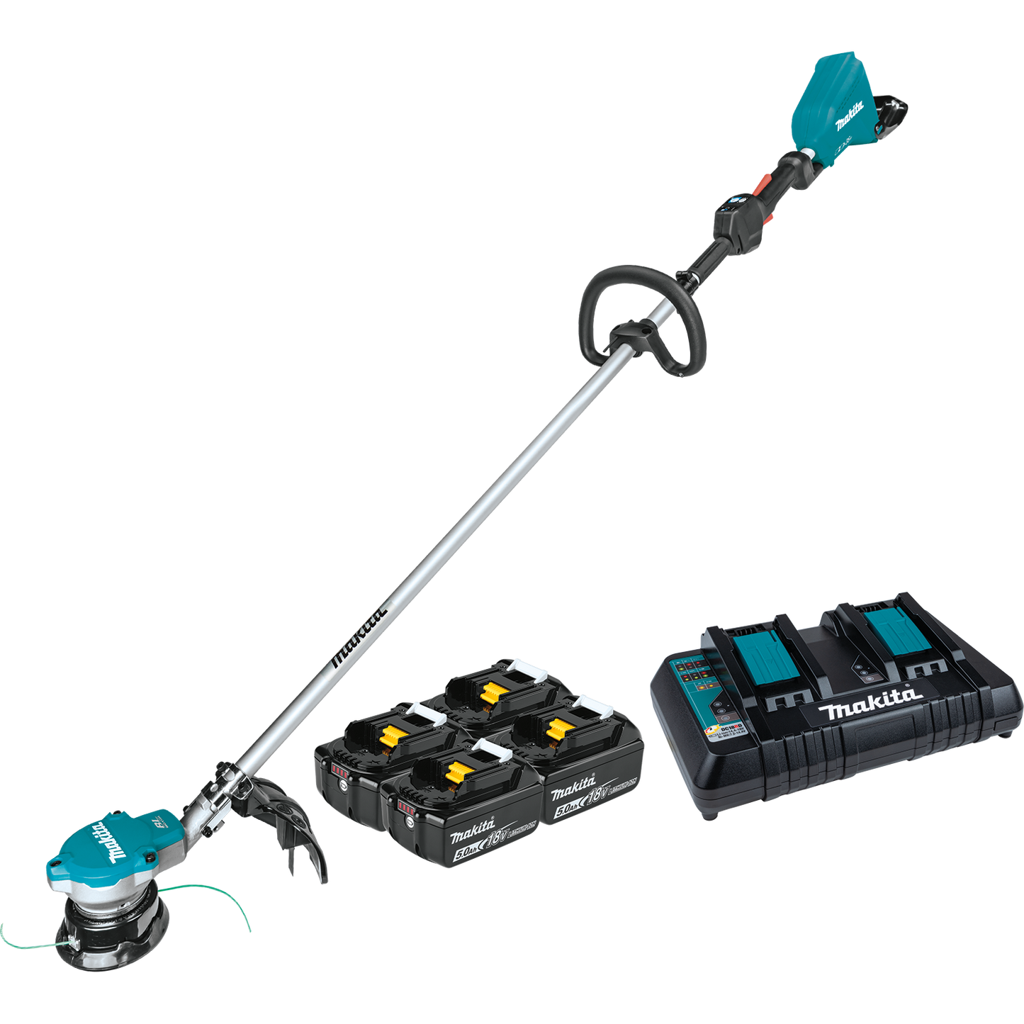 Makita XRU15PT1 36V (18V X2) LXT® Brushless String Trimmer Kit with 4 Batteries (5.0Ah)