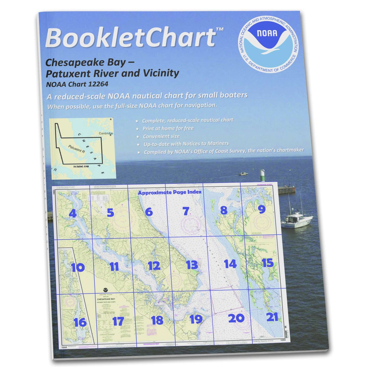 Paradise Clay CB12264 HISTORICAL NOAA Booklet Chart Chesapeake Bay Patuxent River and Vicinity