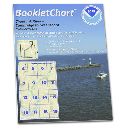 Paradise Clay CB12268 HISTORICAL NOAA Booklet Chart Choptank River Cambridge to Greensboro