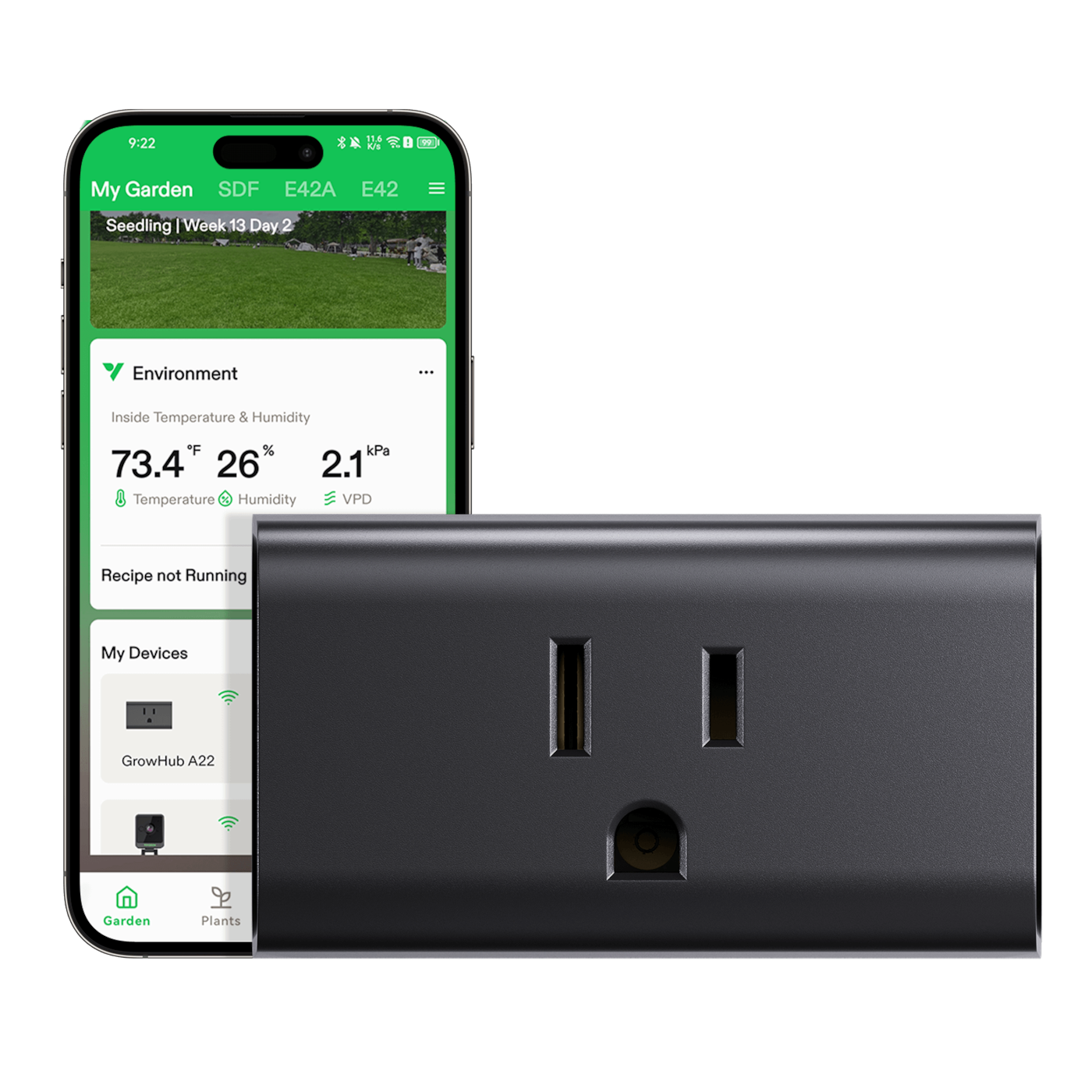 Vivosun GrowHub A10 Controller, Smart Plug, 15A 1800W, Remote Control, Compatible with Vivosun App for Grow Tent