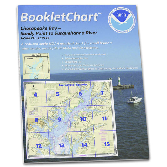 Paradise Clay CB12273 HISTORICAL NOAA Booklet Chart Chesapeake Bay Sandy Point to Susquehanna River