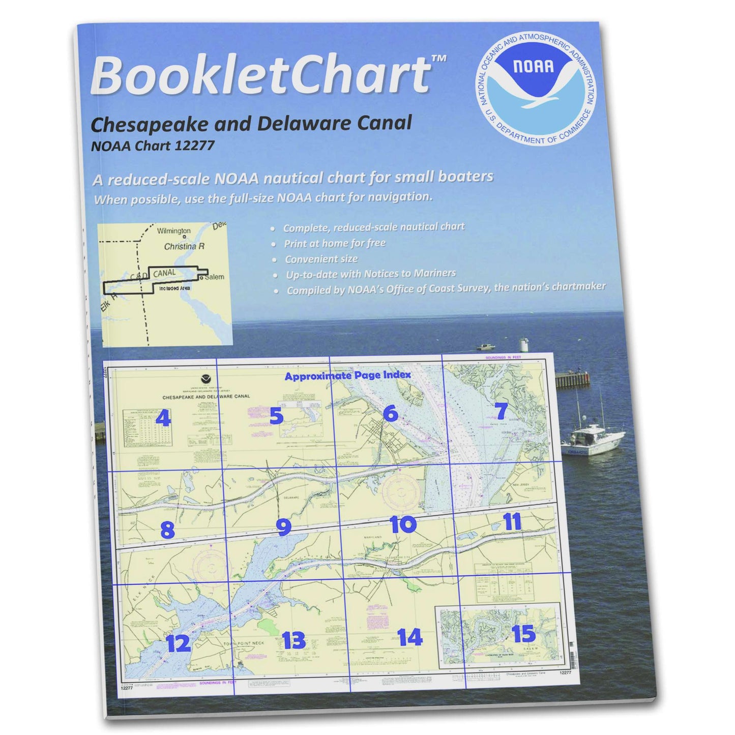 Paradise Clay CB12277 HISTORICAL NOAA Booklet Chart Chesapeake and Delaware Canal