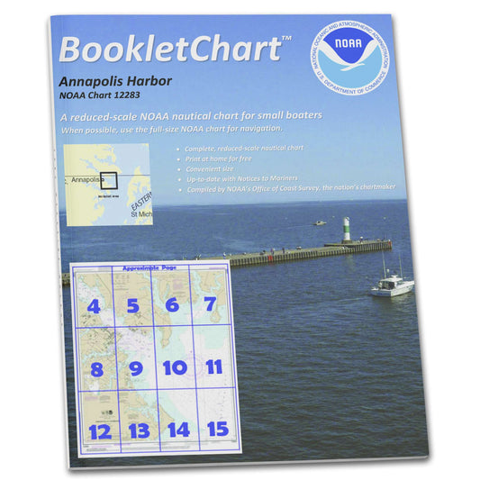 Paradise Clay CB12283 HISTORICAL NOAA Booklet Chart Annapolis Harbor, Handy 8.5" x 11" Size. Paper Chart Book Designed for use Aboard Small Craft