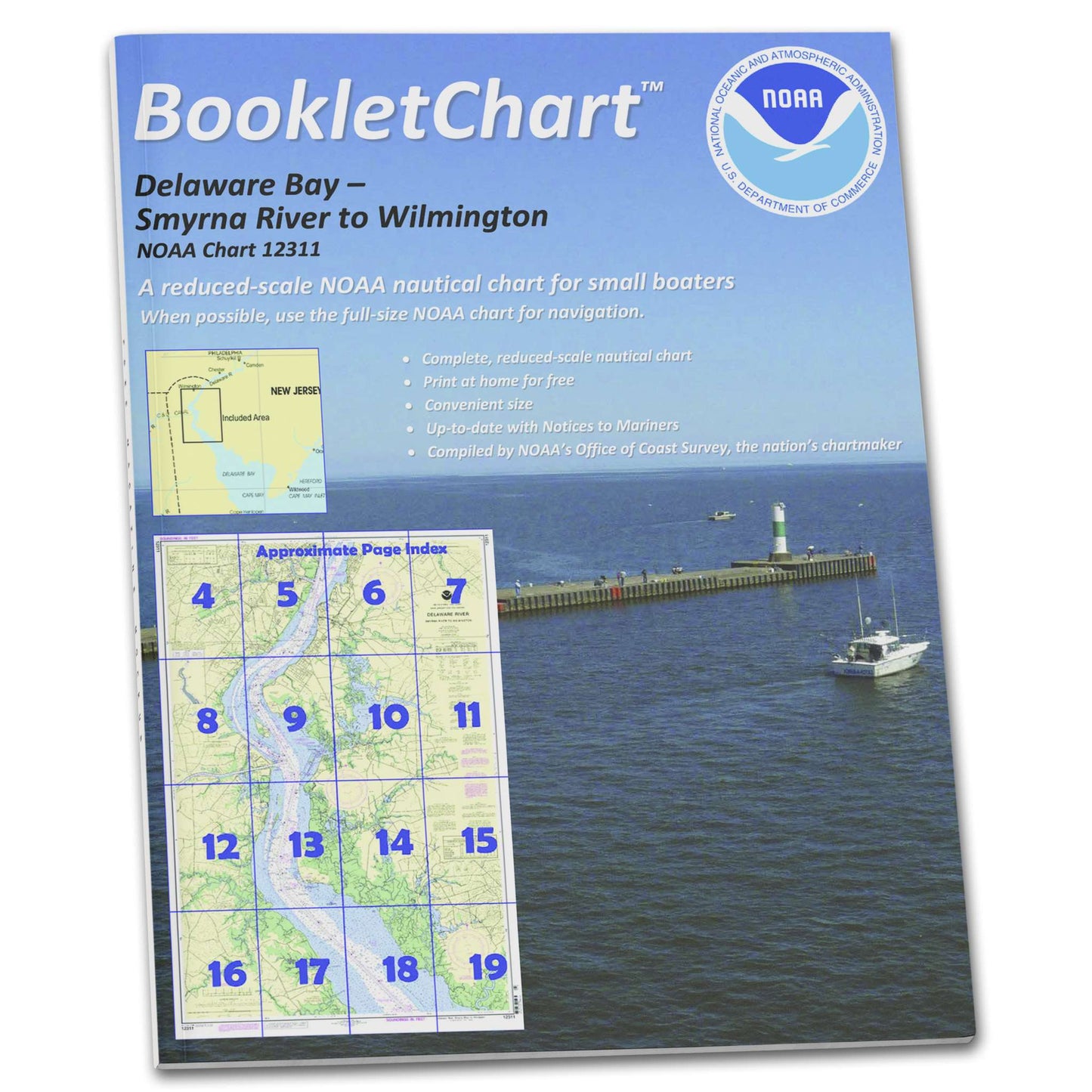 Paradise Clay CB12311 HISTORICAL NOAA Booklet Chart Delaware River Smyrna River to Wilmington