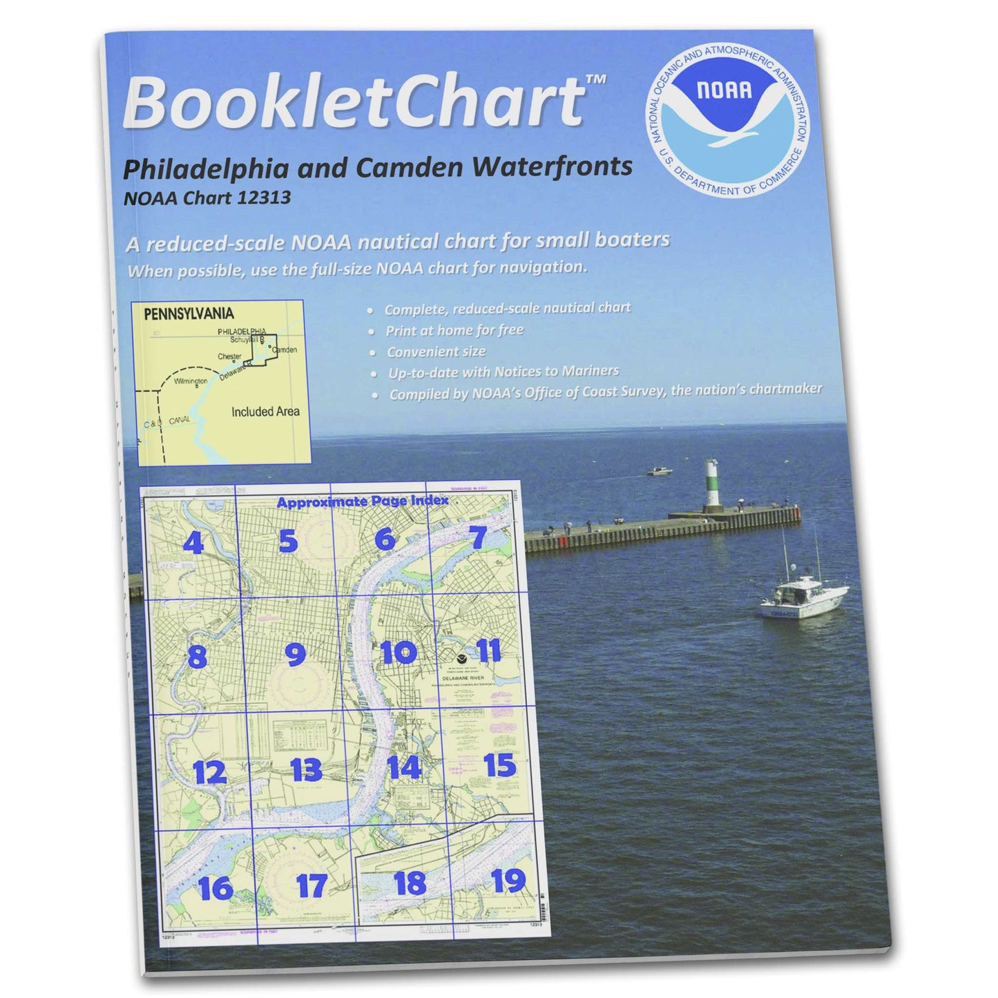 Paradise Clay CB12313 HISTORICAL NOAA Booklet Chart Philadelphia and Camden Waterfronts