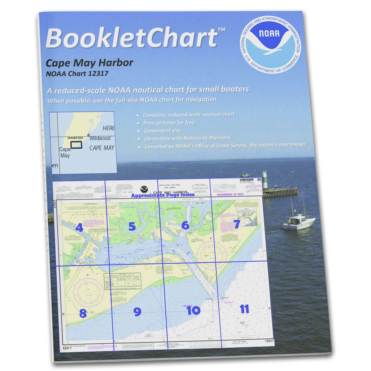 Paradise Clay CB12317 HISTORICAL NOAA Booklet Chart Cape May Harbor