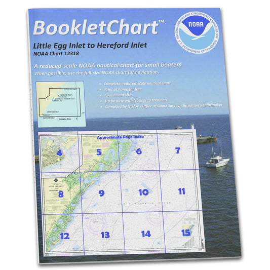 Paradise Clay CB12318 HISTORICAL NOAA Booklet Chart Little Egg Inlet to Hereford Inlet;Absecon Inlet