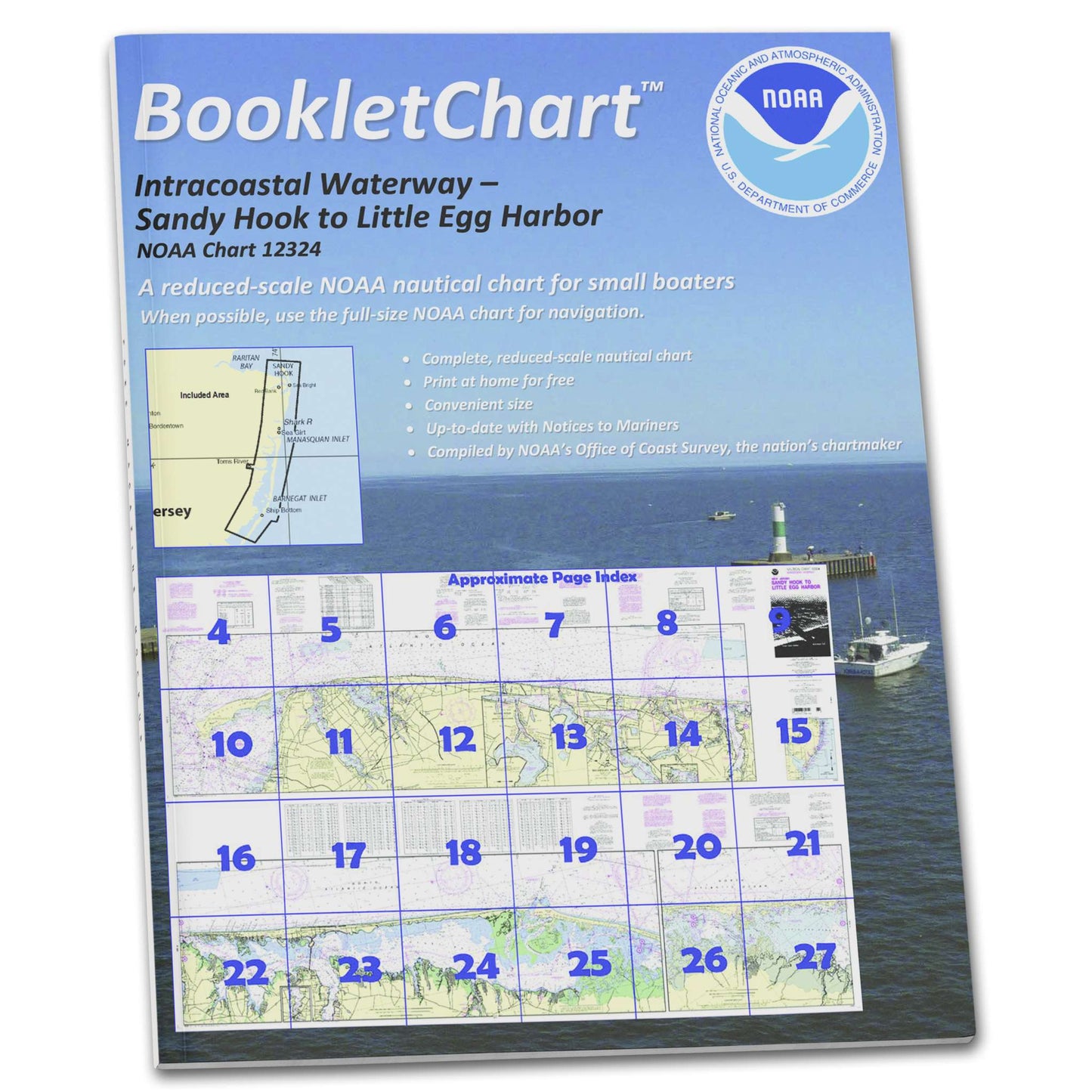 Paradise Clay CB12324 HISTORICAL NOAA Booklet Intracoastal Waterway Sandy Hook to Little Egg Harbor