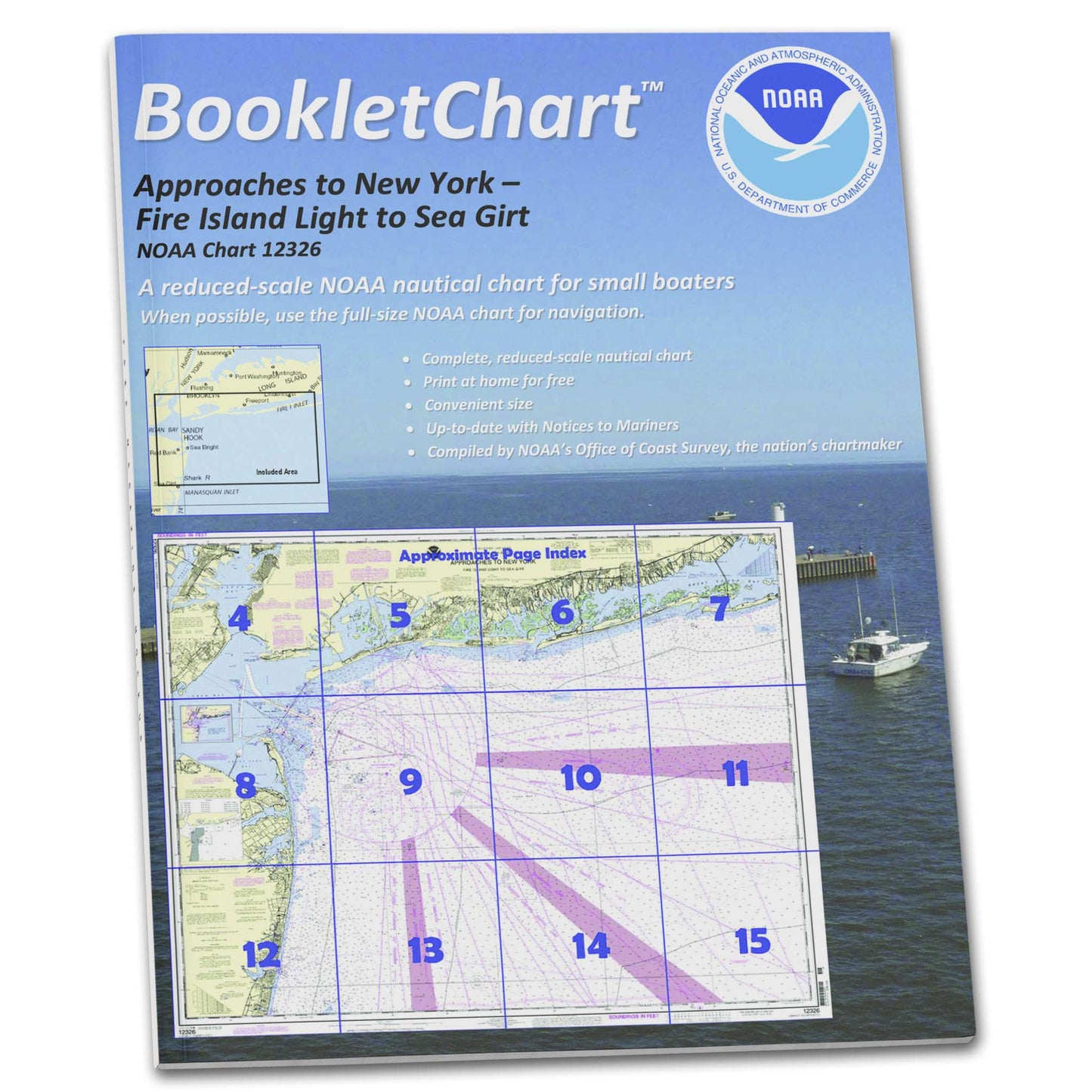 Paradise Clay CB12326 HISTORICAL NOAA Booklet Chart Approaches to New York Fire lsland Light to Sea Girt