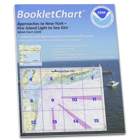 Paradise Clay CB12326 HISTORICAL NOAA Booklet Chart Approaches to New York Fire lsland Light to Sea Girt
