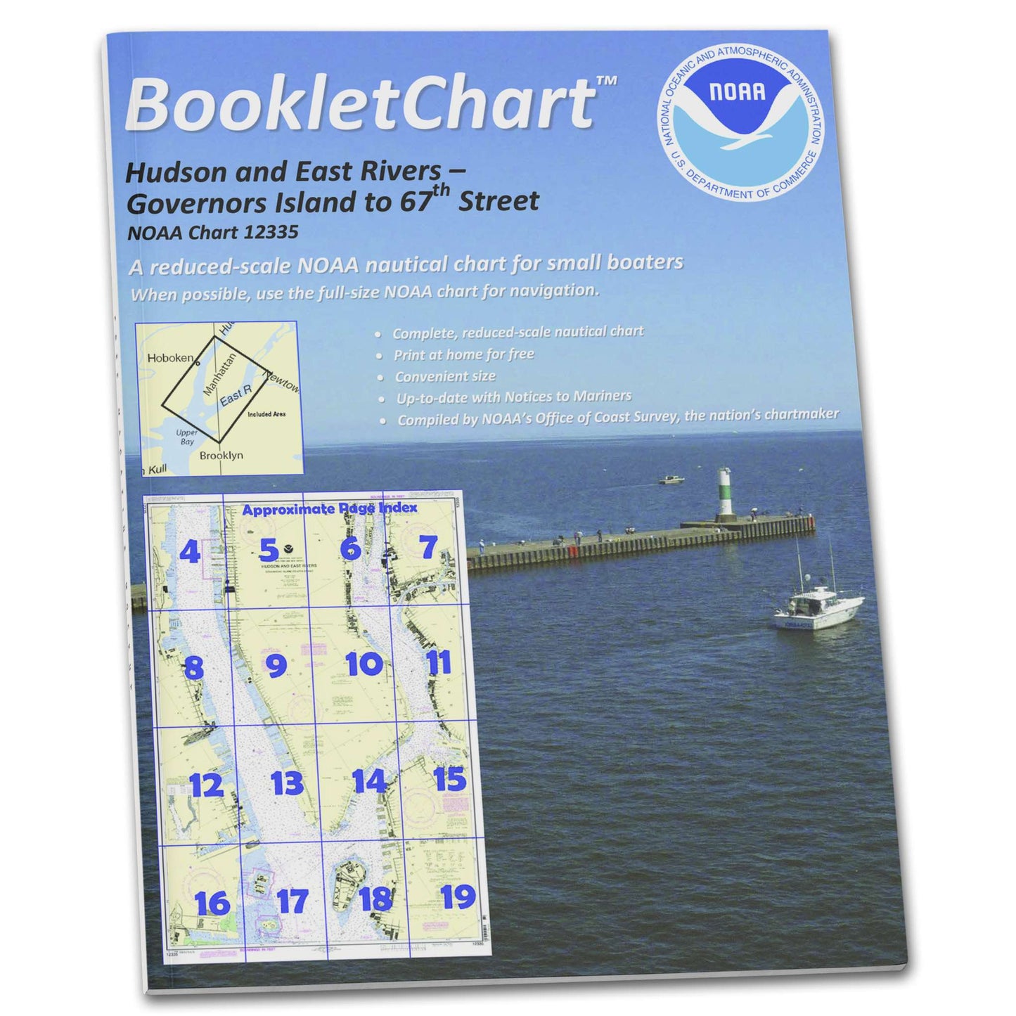 Paradise Clay CB12335 HISTORICAL NOAA Booklet Chart Hudson and East Rivers Governors Island to 67th Street