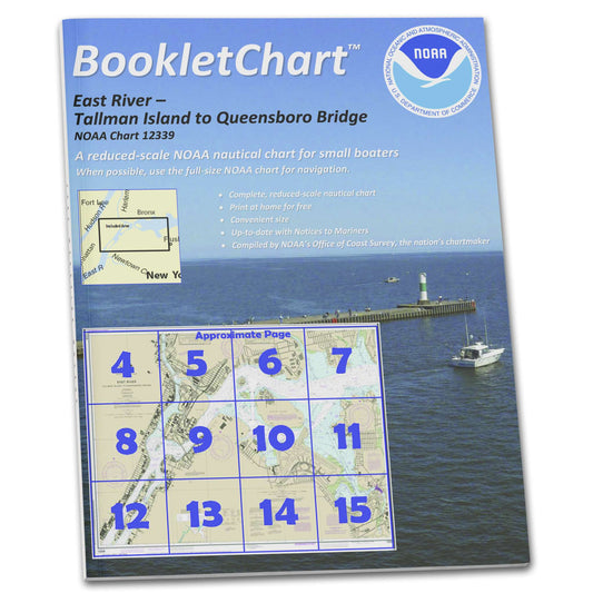 Paradise Clay CB12339 HISTORICAL NOAA Booklet Chart East River Tallman Island to Queensboro Bridge
