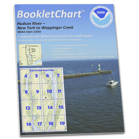 Paradise Clay CB12343 HISTORICAL NOAA Booklet Chart Hudson River New York to Wappinger Creek