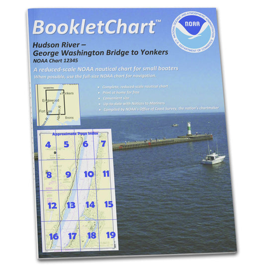 Paradise Clay CB12345 HISTORICAL NOAA Booklet Chart Hudson River George Washington Bridge to Yonkers