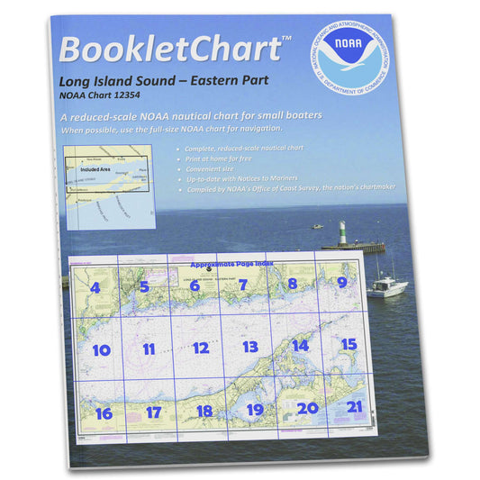 Paradise Clay CB12354 HISTORICAL NOAA Booklet Long Island Sound Eastern Part, Handy 8.5" x 11" Size. Paper Chart Book Designed for use Aboard Small Craft