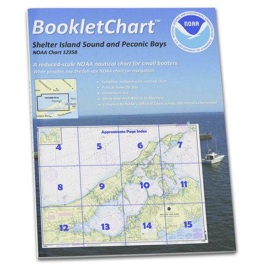 Paradise Clay CB12358 HISTORICAL NOAA Booklet Chart New York Long Island: Shelter Island Sound and Peconic Bays;Mattituck