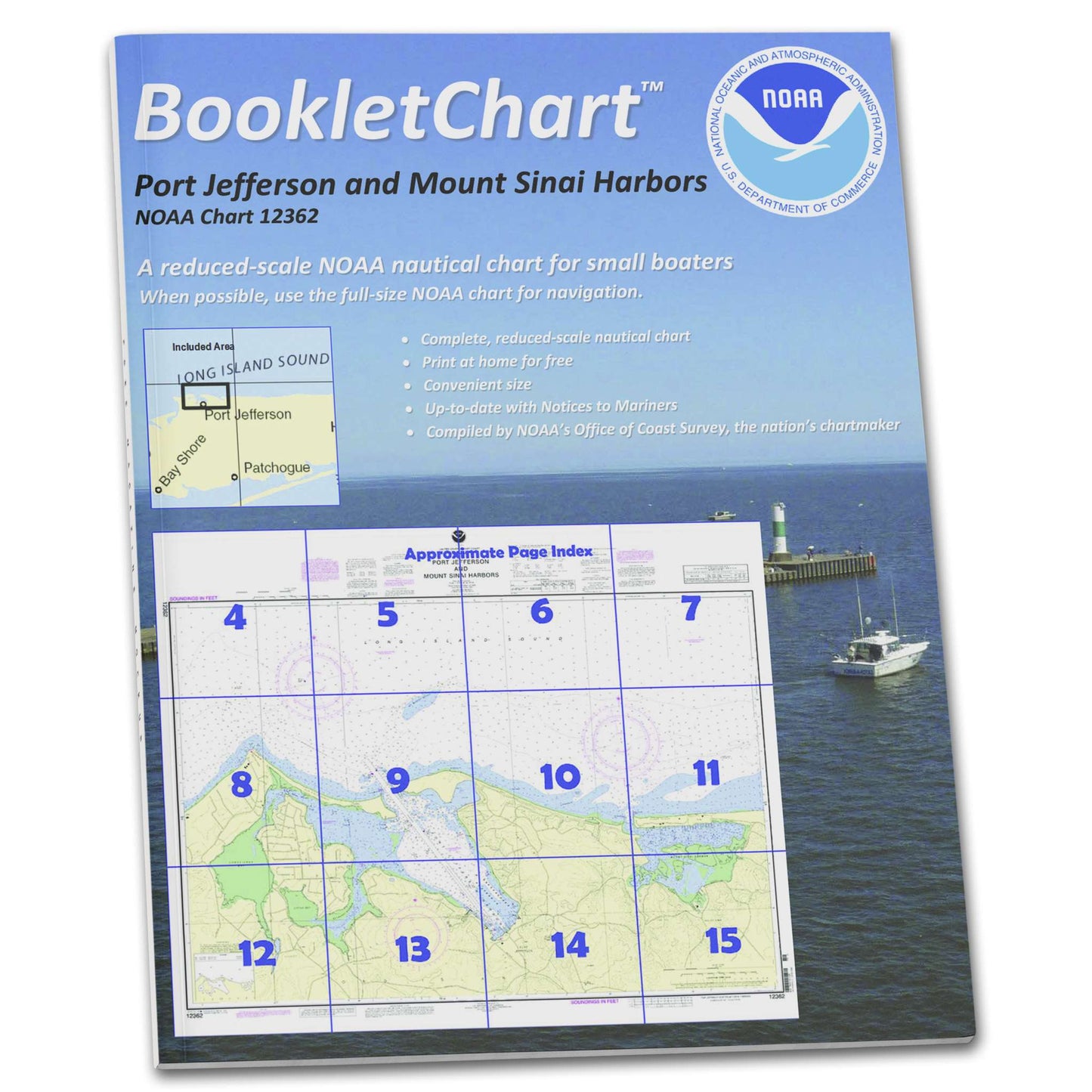 Paradise Clay CB12362 HISTORICAL NOAA Booklet Chart Port Jefferson and Mount Sinai Harbors
