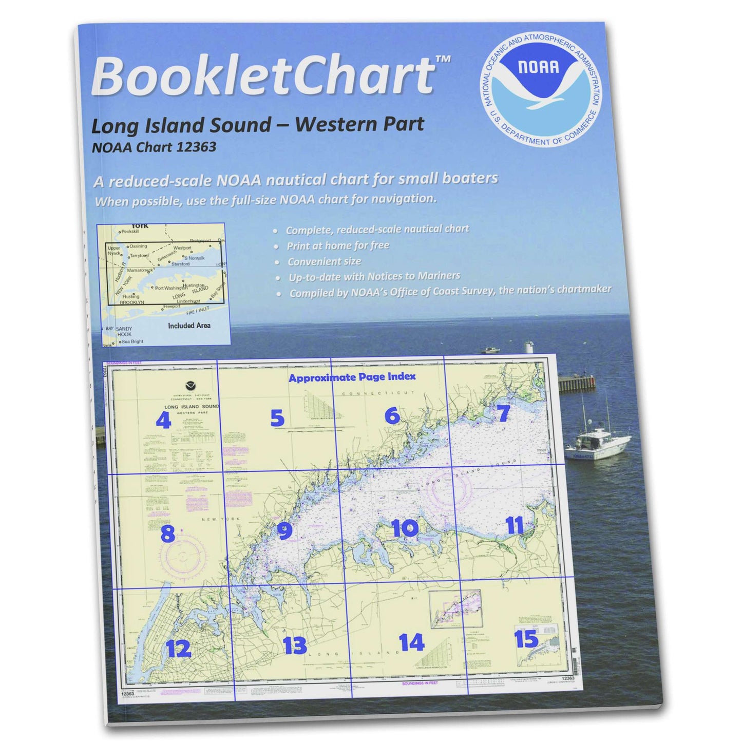 Paradise Clay CB12363 HISTORICAL NOAA Booklet Chart Long Island Sound Western Part