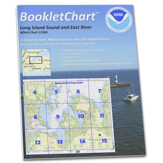 Paradise Clay CB12366 HISTORICAL NOAA Booklet Chart Long Island Sound and East River Hempstead Harbor to Tallman Island