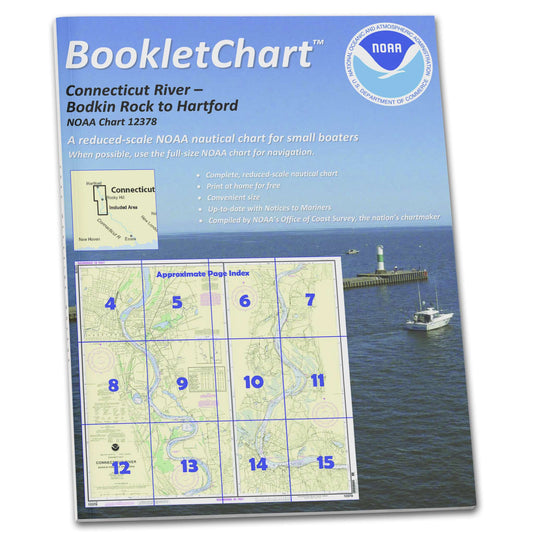 Paradise Clay CB12378 HISTORICAL NOAA Booklet Chart Connecticut River Bodkin Rock to Hartford