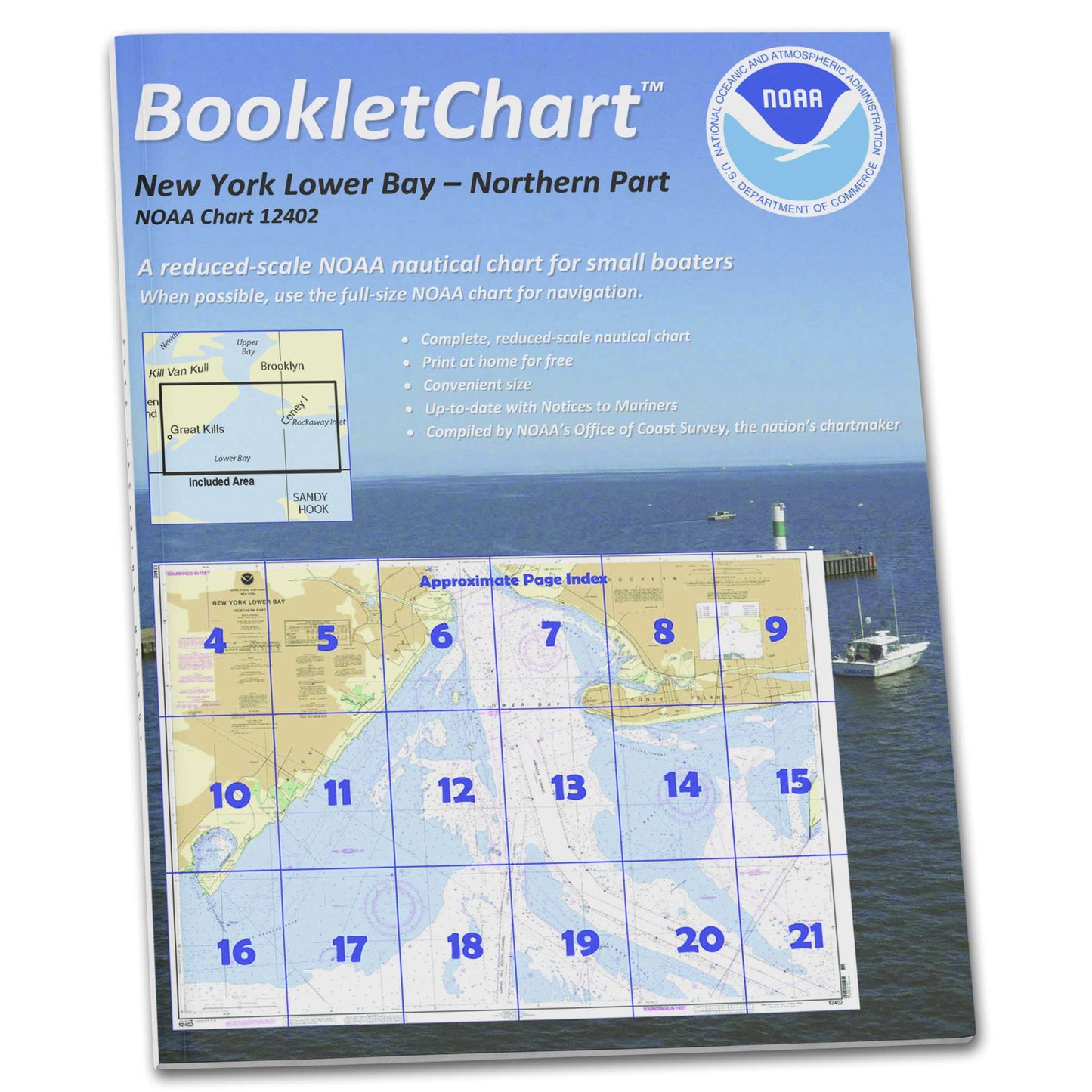Paradise Clay CB12402 HISTORICAL NOAA Booklet Chart New York Lower Bay Northern Part