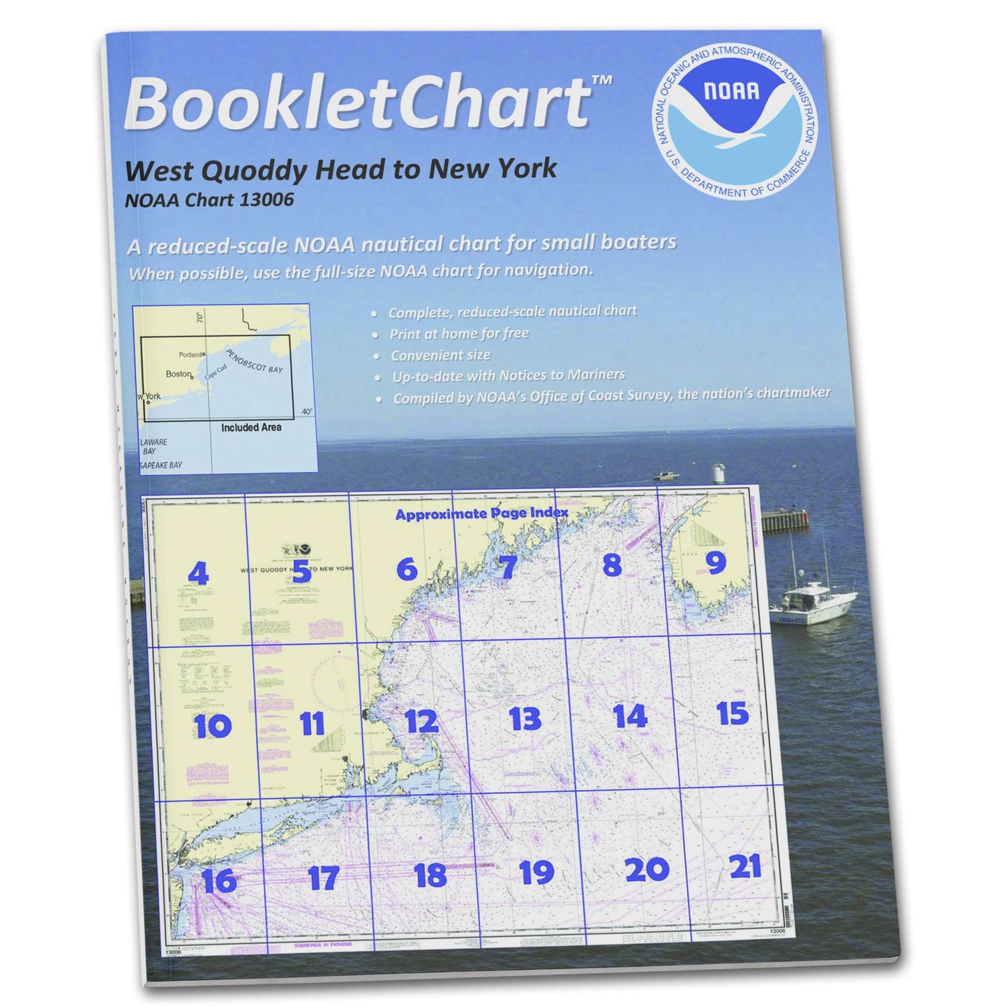 Paradise Clay CB13006 NOAA Booklet Chart West Quoddy Head to New York