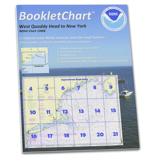 Paradise Clay CB13006 NOAA Booklet Chart West Quoddy Head to New York