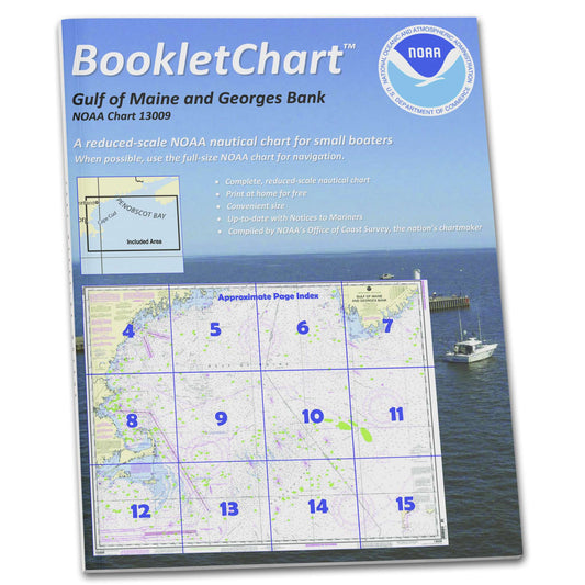 Paradise Clay CB13009 HISTORICAL NOAA Booklet Chart Gulf of Maine and Georges Bank