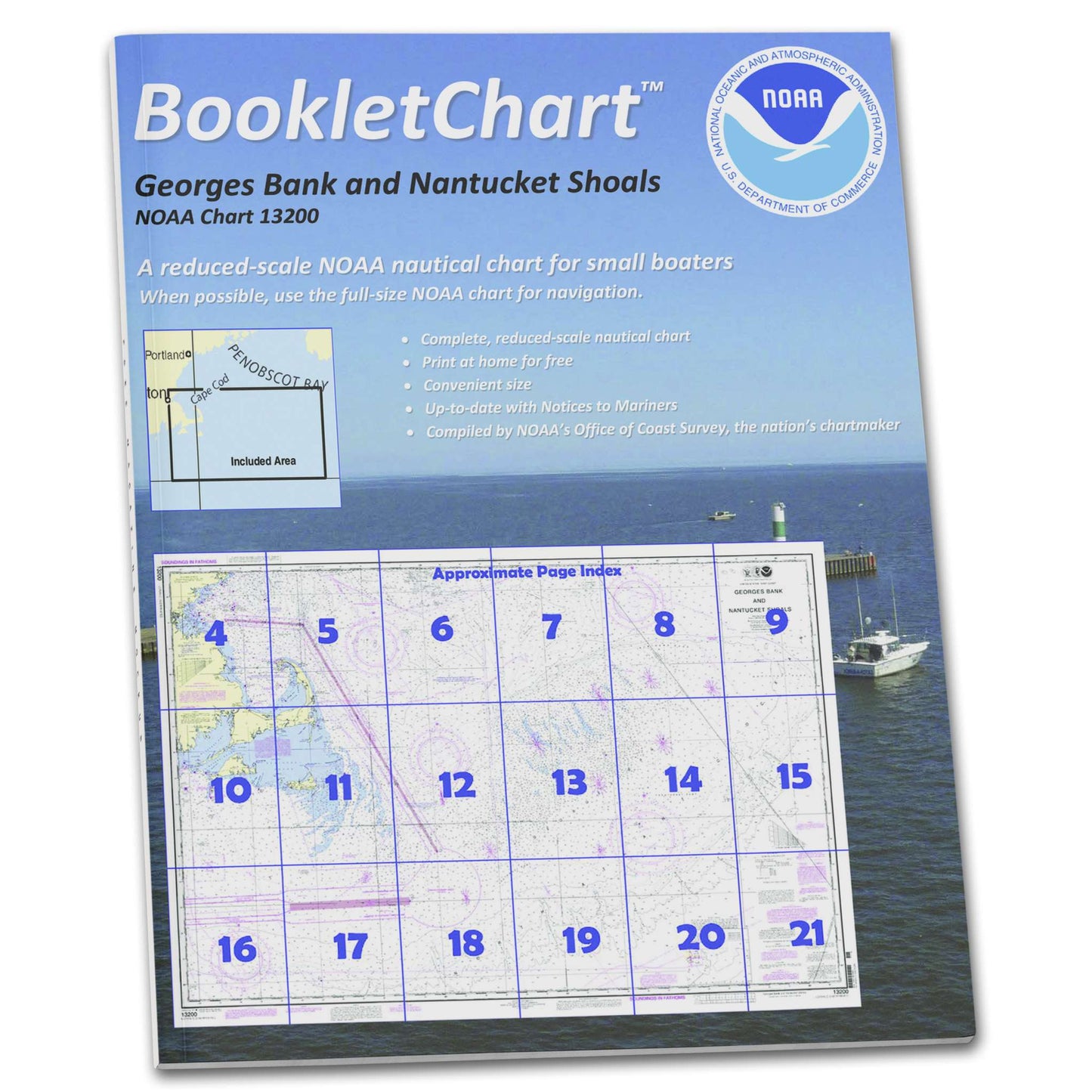 Paradise Clay CB13200 HISTORICAL NOAA Booklet Chart Georges Bank and Nantucket Shoals