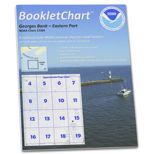 Paradise Clay CB13204 HISTORICAL NOAA Booklet Chart Georges Bank Eastern Part