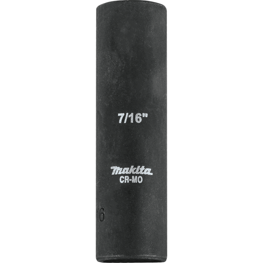 Makita A-99552 7/16" Deep Well SAE Impact Socket, 3/8" Drive