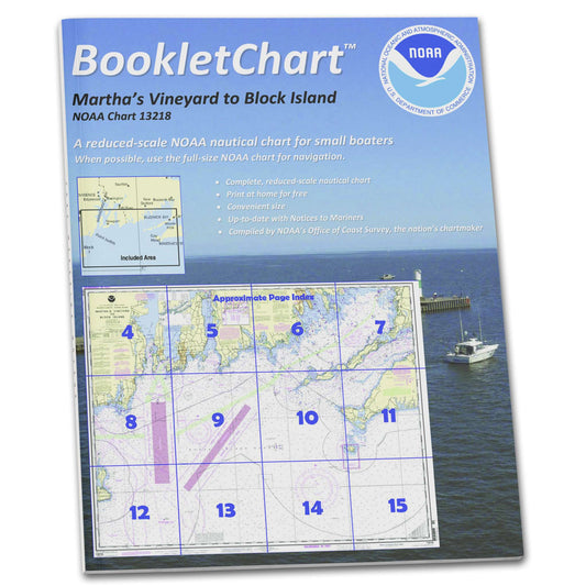 Paradise Clay CB13218 HISTORICAL NOAA Booklet Marthas Vineyard to Block Island, Handy 8.5" x 11" Size. Paper Chart Book Designed for use Aboard Small Craft