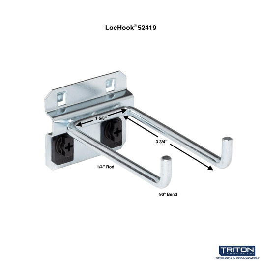 Triton Products 52419 4" Double Rod 90 Degree LocHook 5PK