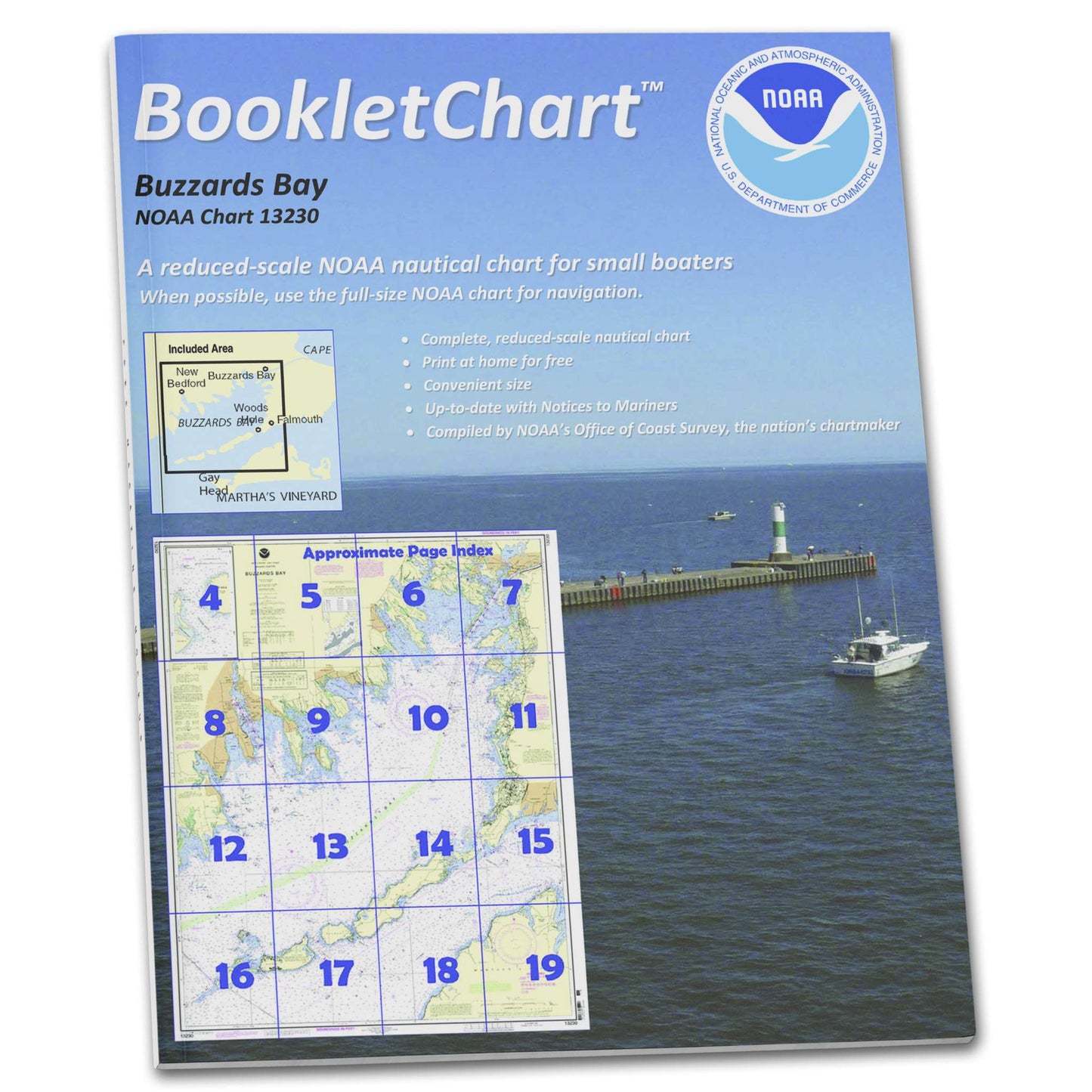 Paradise Clay CB13230 HISTORICAL NOAA Booklet Chart Buzzards Bay; Quicks Hole