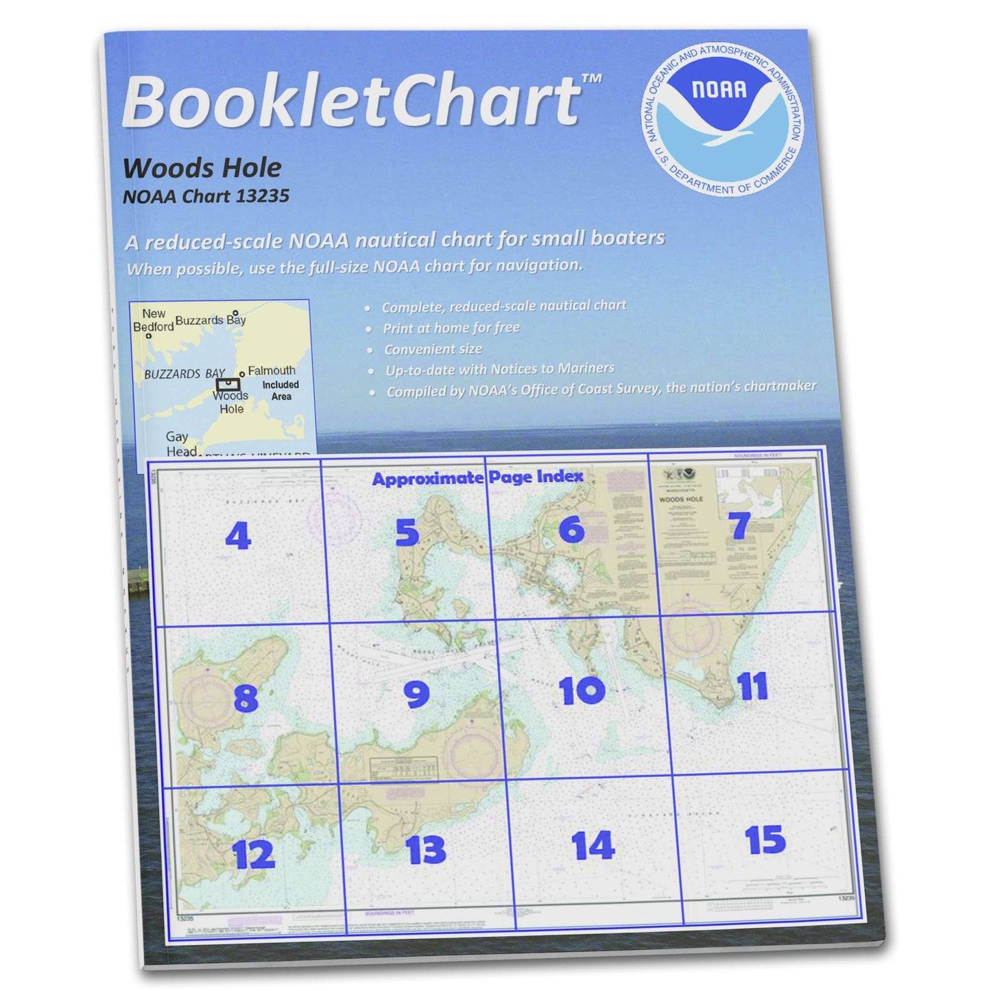 Paradise Clay CB13235 HISTORICAL NOAA Booklet Chart Woods Hole