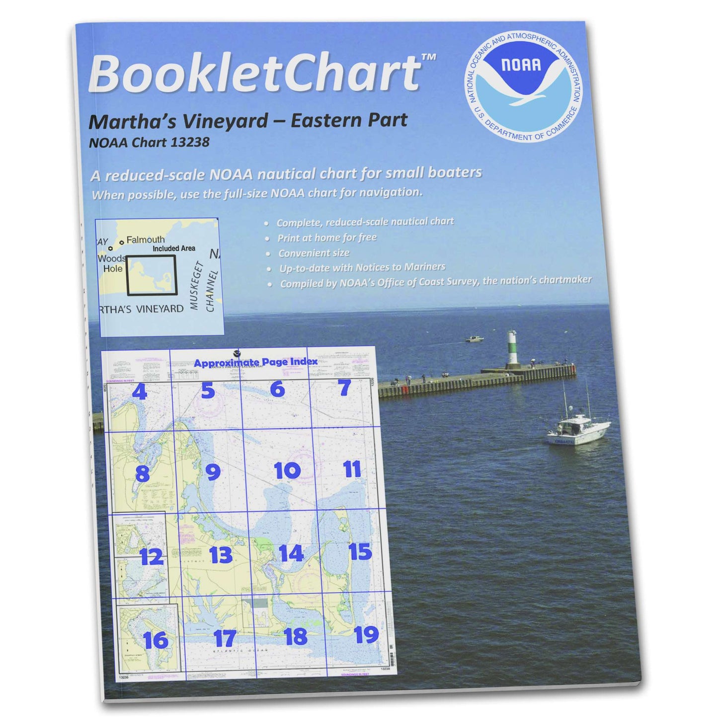 Paradise Clay CB13238 HISTORICAL NOAA Booklet Chart Martha's Vineyard Eastern Part;Oak Bluffs Harbor;Vineyard Haven Harbor.