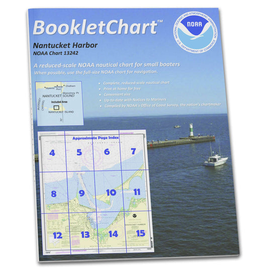 Paradise Clay CB13242 HISTORICAL NOAA Booklet Chart Nantucket Harbor