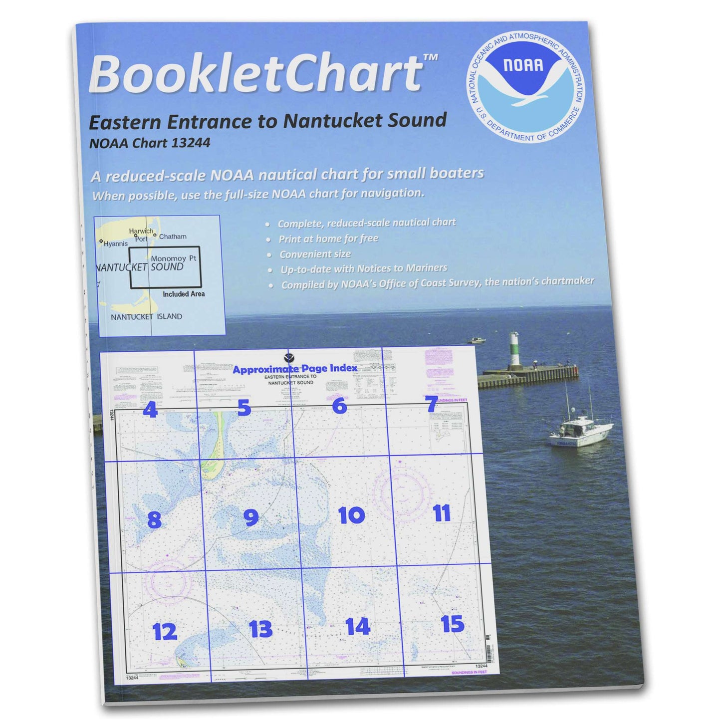 Paradise Clay CB13244 HISTORICAL NOAA Booklet Chart Eastern Entrance to Nantucket Sound