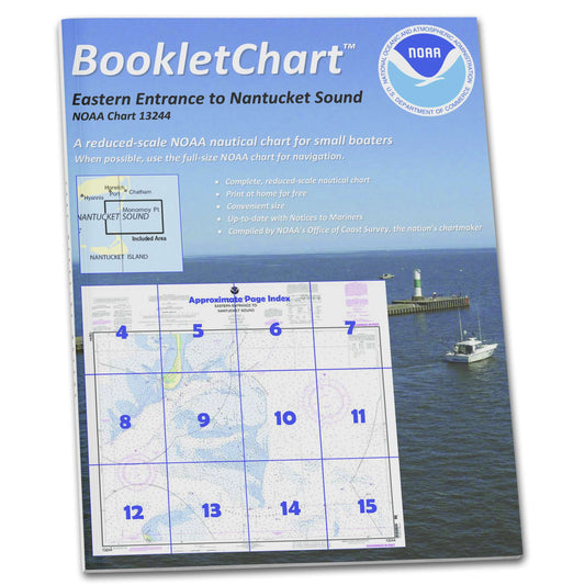 Paradise Clay CB13244 HISTORICAL NOAA Booklet Chart Eastern Entrance to Nantucket Sound
