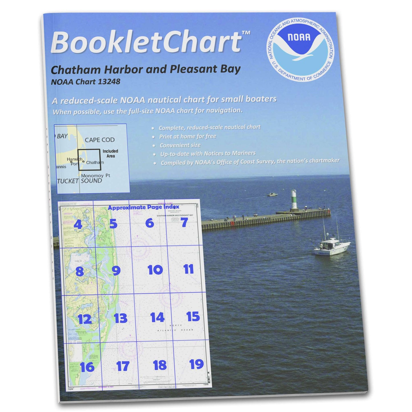 Paradise Clay CB13248 HISTORICAL NOAA Booklet Chart Chatham Harbor and Pleasant Bay