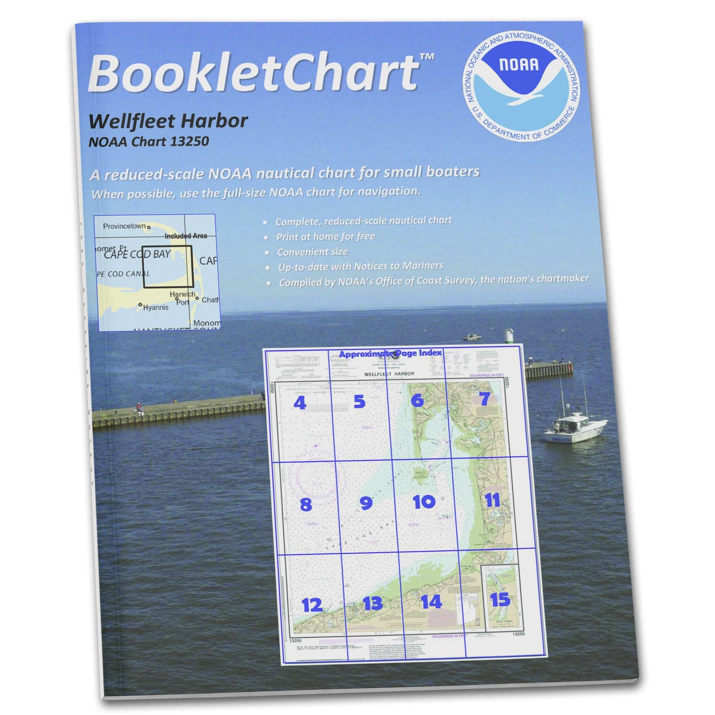 Paradise Clay CB13250 HISTORICAL NOAA Booklet Chart Wellfleet Harbor; Sesuit Harbor