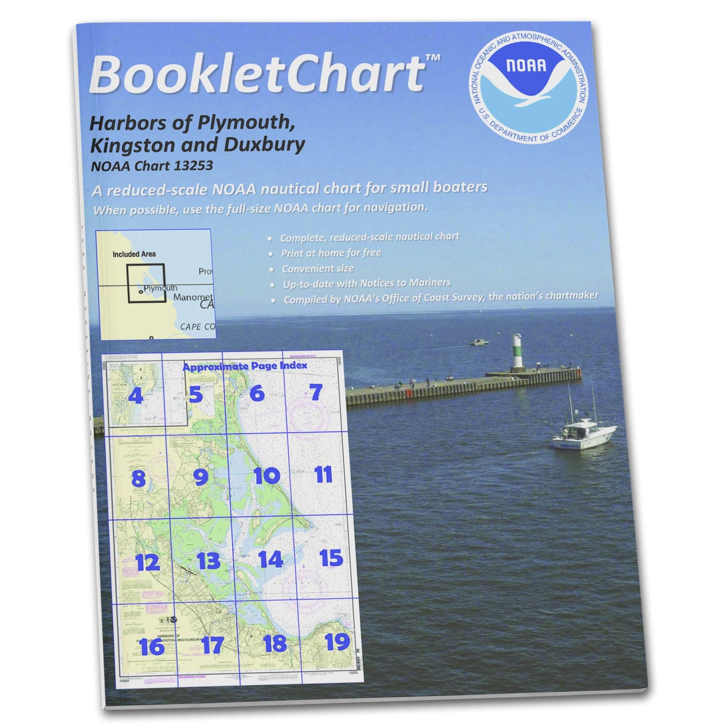 Paradise Clay CB13253 HISTORICAL NOAA Booklet Chart Harbors of Plymouth: Kingston and Duxbury; Green Harbor