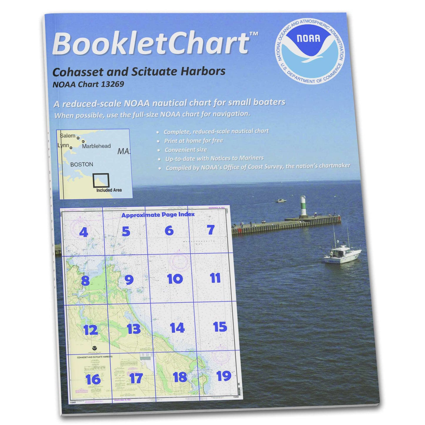 Paradise Clay CB13269 HISTORICAL NOAA Booklet Chart Cohasset and Scituate Harbors